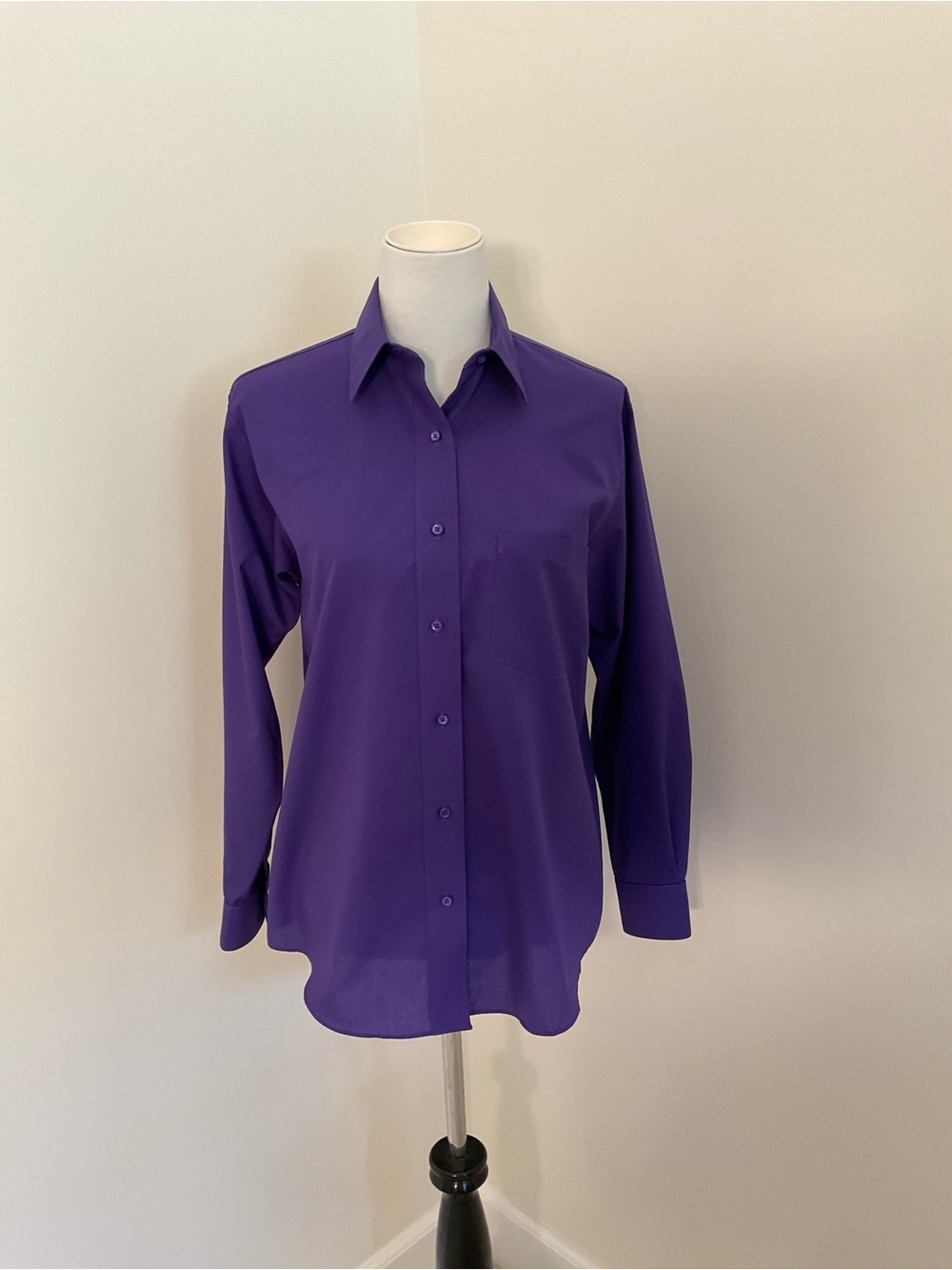 Foxcroft Purple Women's Long Sleeve Button Down Dress Shirt